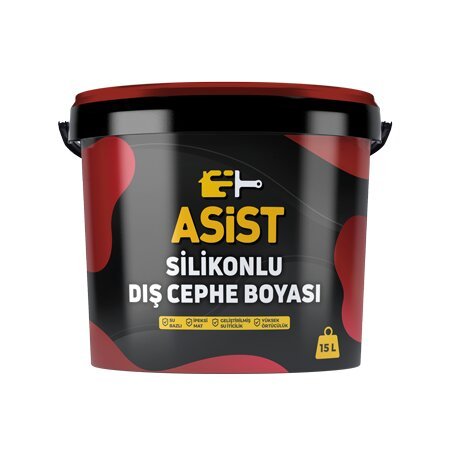 Asist Silikonlu Dış Cephe Boyası Beyaz 15 Lt