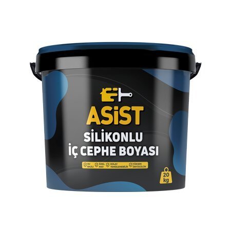 Asist Silikonlu İç Cephe Boyası Karbon Siyah 20 Kg Asist Silikonlu İç Cephe Boyası Karbon Siyah 20 Kg