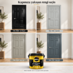 Albera Platinum panel kapı boyası RAL 9005, 7035, 7044 ve 7031 renk kataloğu