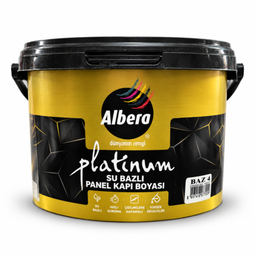 Albera Platinum Su Bazlı Parlak Panel Kapı Boyası 2,5 L – RAL Renk Seçenekli