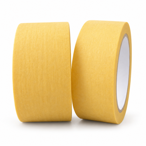 Beyaz Zeminde Sarı Maskeleme Bantları Maskeleme Bandı 48 mm x 30 m
