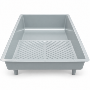 10 cm rulo için 26×12 cm gri plastik boya tavası