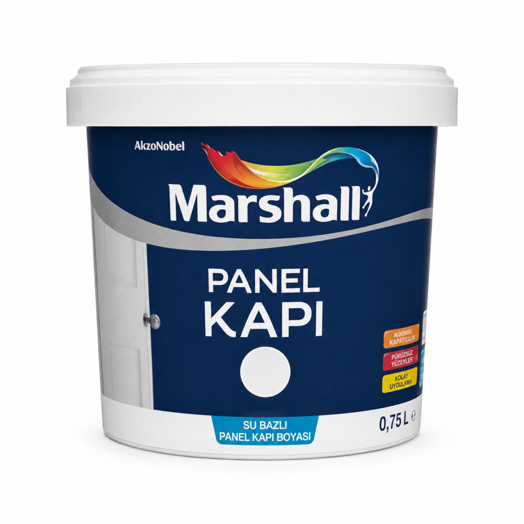 Marshall Su Bazlı Panel Kapı Boyası Beyaz 0,75 L