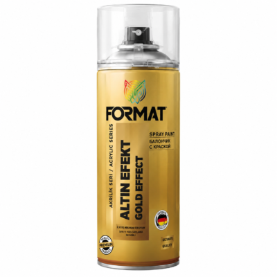 Format Altın Efekt Gold Effect Sprey Boya 400 ml - Evola Yapı Çorlu