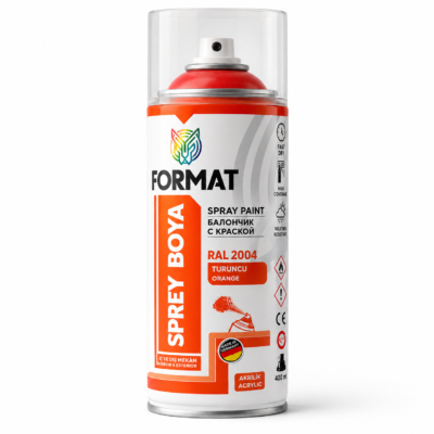 Format RAL 2004 Turuncu Sprey Boya 400 ml
