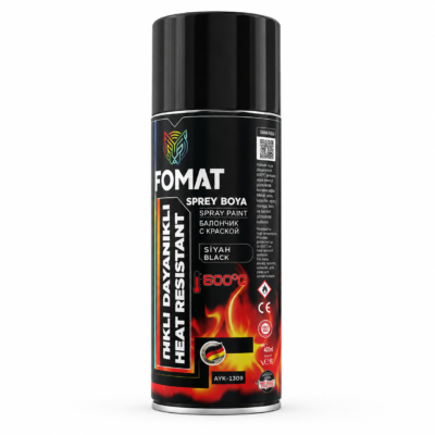 Format Isıya Dayanıklı Siyah Sprey Boya 400 ml