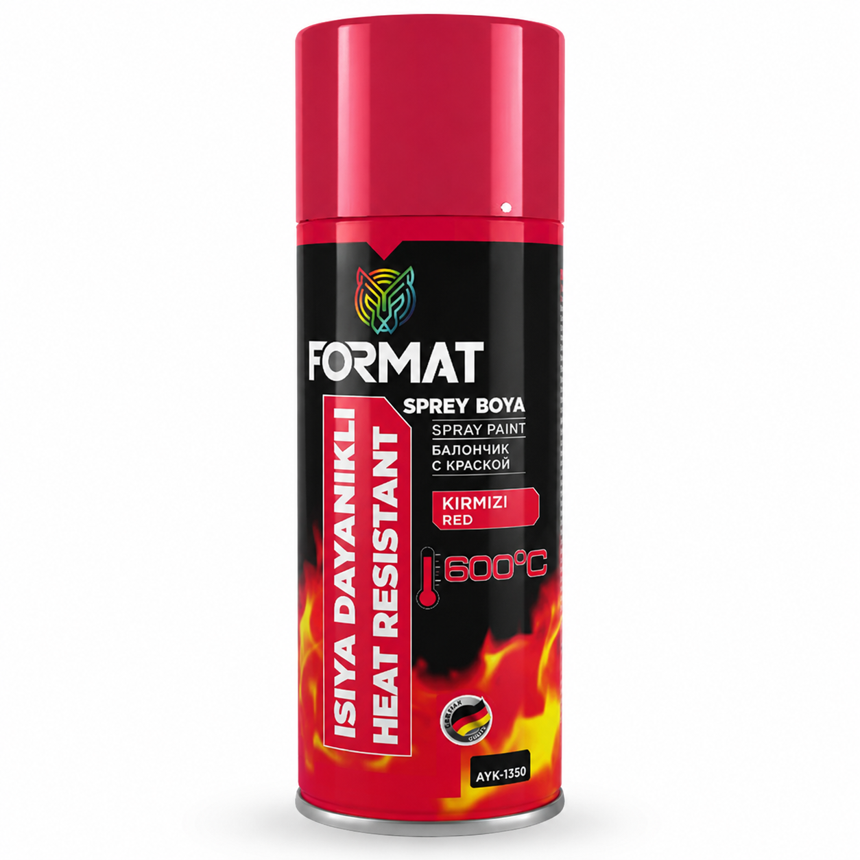 Format Isıya Dayanıklı Kırmızı Sprey Boya 600°C