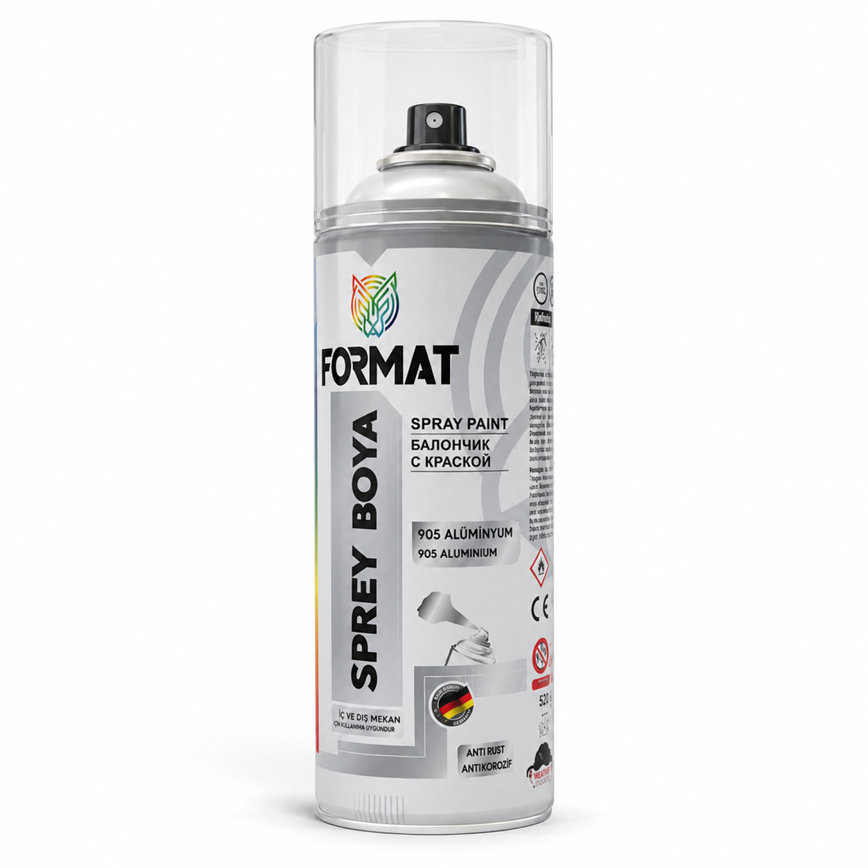 FORMAT 905 Alüminyum Akrilik Sprey Boya 400 ml – EVOLA YAPI ÇORLU