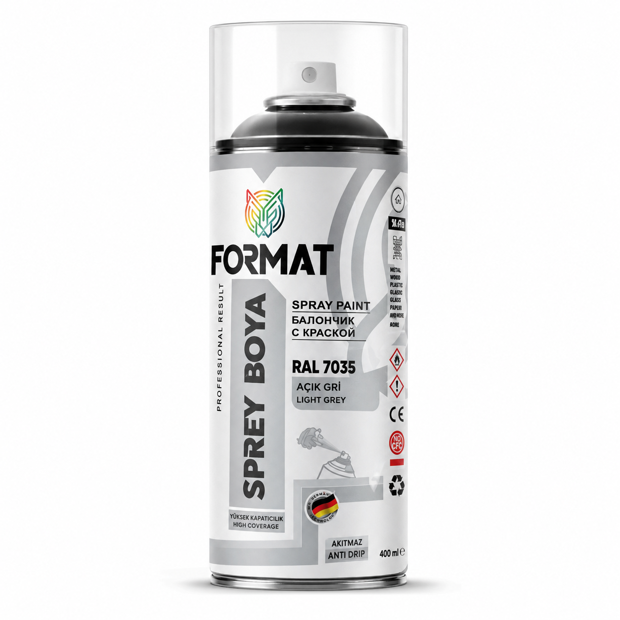 FORMAT RAL 7035 Açık Gri Sprey Boya 400 ML
