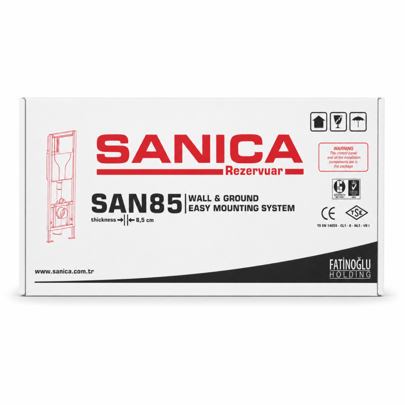 Sanica SAN85 gömme rezervuar 3 6 litre çift basmalı