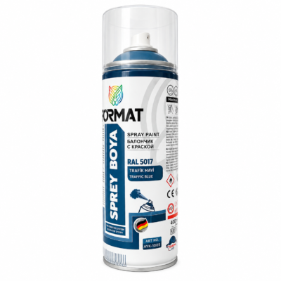 Format 400 Ml. Akrilik Trafik Mavisi Ral 5017 Sprey Boya