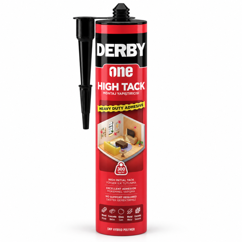 Derby One High Tack 290 ml korniş ve montaj yapıştırıcısı Derby One High Tack 290 ml korniş ve montaj yapıştırıcısı