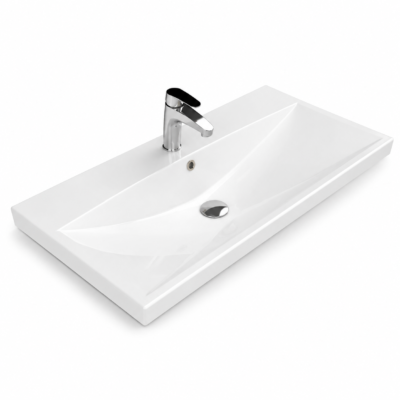 Turkuaz Elite Etajerli Lavabo 90x45 cm beyaz