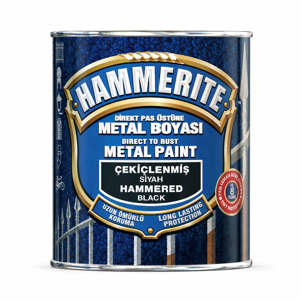 Hammerite Metal Boyası Düz SİYAH