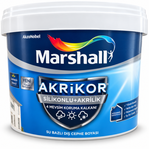 Marshall Akrikor Silikonlu + Akrilik Dış Cephe Boyası 2,5 L