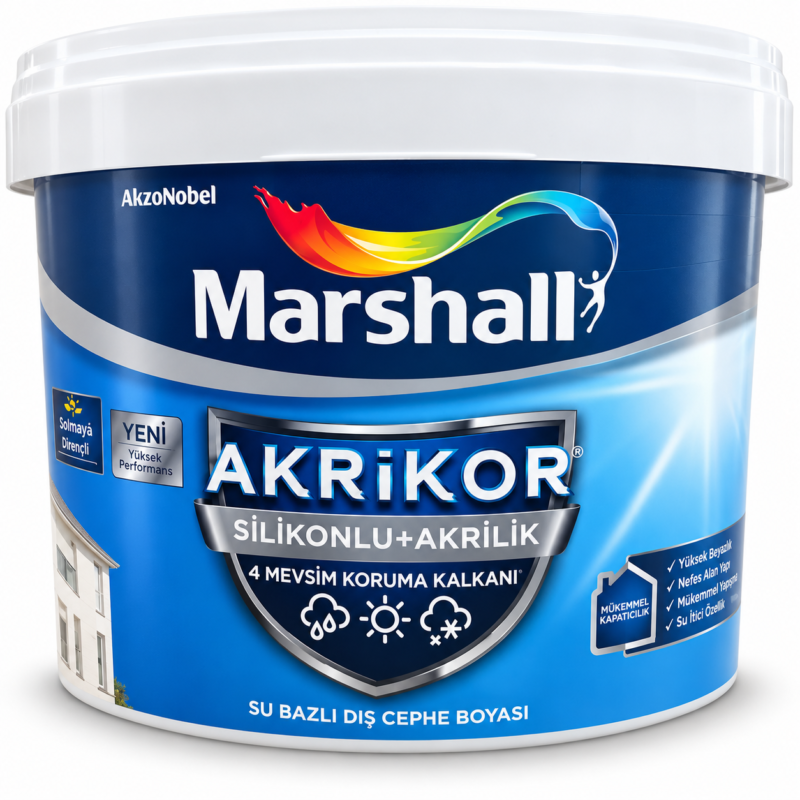 Marshall Akrikor Silikonlu + Akrilik Dış Cephe Boyası 2,5 L