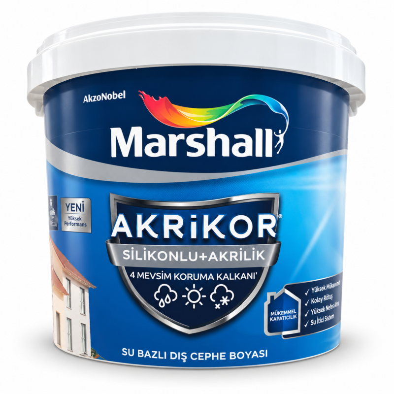 Marshall Akrikor Silikonlu + Akrilik Dış Cephe Boyası 7,5 L