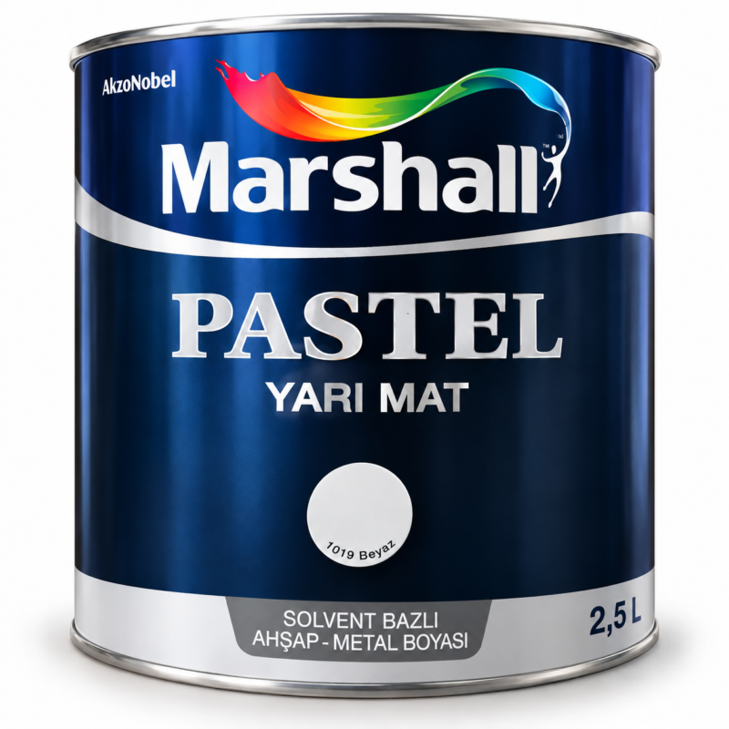 Marshall Pastel Yarı Mat 2,5 L solvent bazlı ahşap ve metal boyası