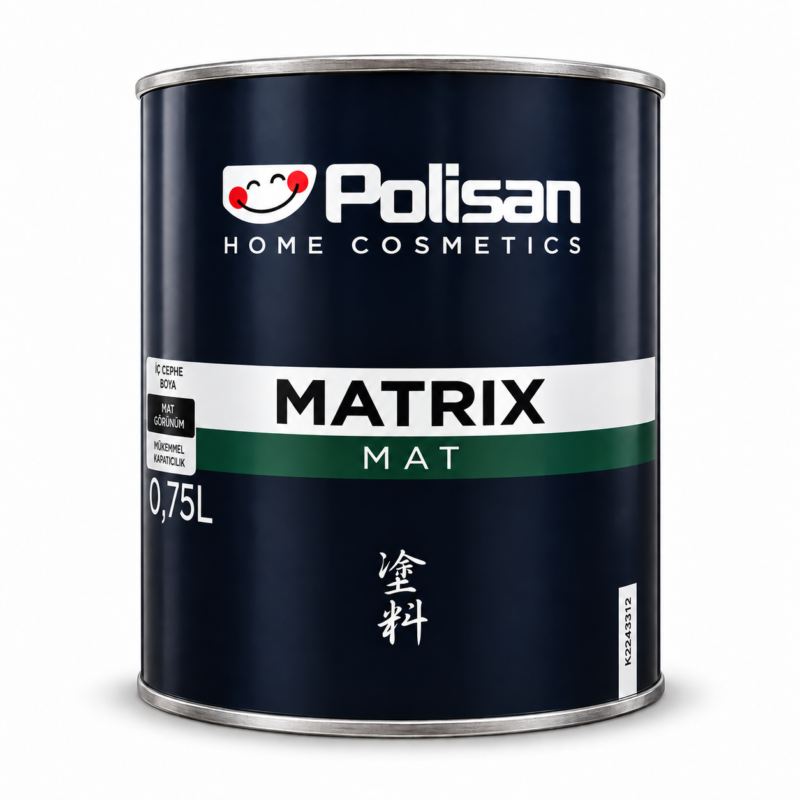 Polisan Matrix Mat Beyaz 0,75 L sentetik boya