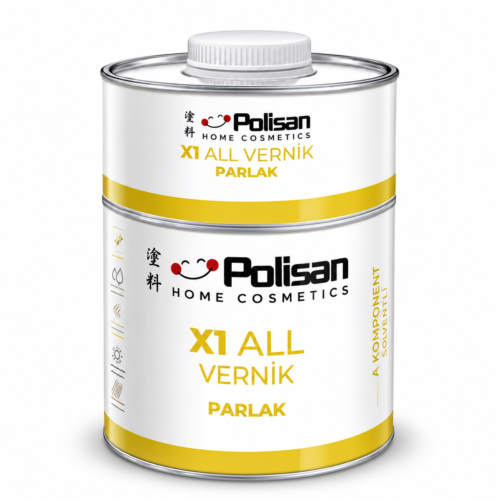 Polisan X1 Parlak Vernik Kutusu Polisan X1 ALL Parlak Vernik 0,60 kg