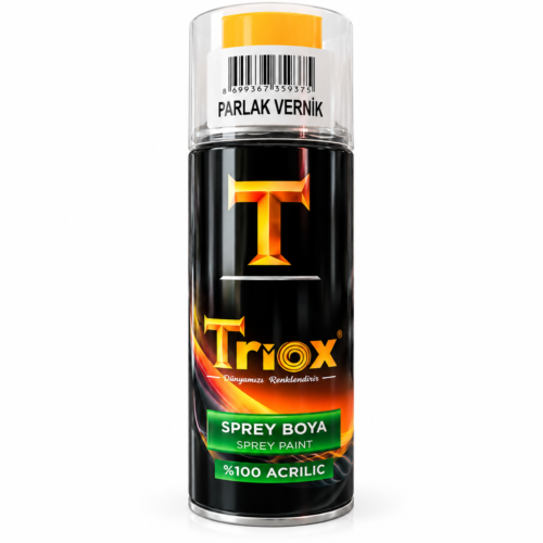 Sprey PARLAK VERNİK Boya Kutusu Triox parlak sprey vernik 400 ml ürün kutusu