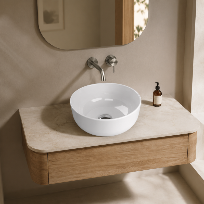 Turkuaz Aqua 33 cm tezgah üstü lavabo - Evola Yapı Market Çorlu