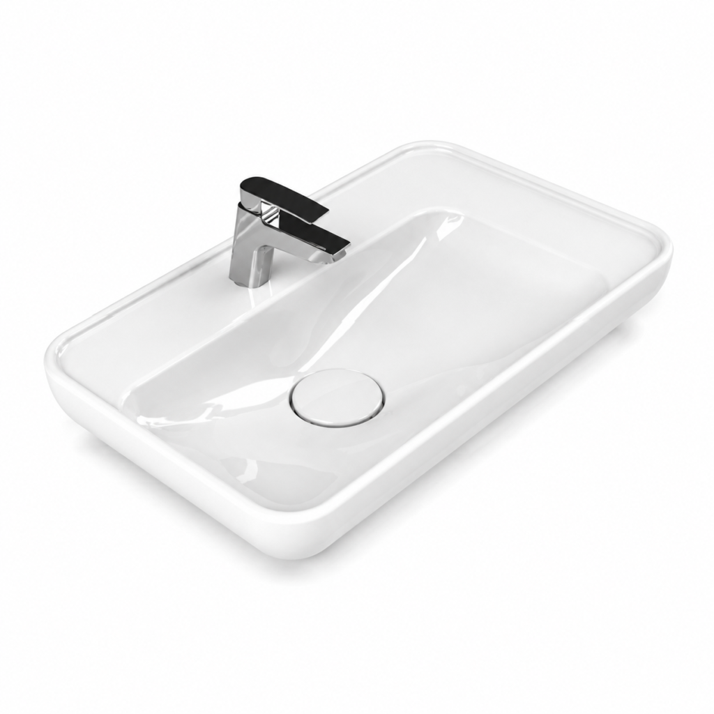Turkuaz Lal Tezgah Üstü Lavabo 70x42 cm