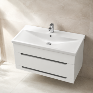 Turkuaz Elite Etajerli Lavabo 90x45 cm beyaz