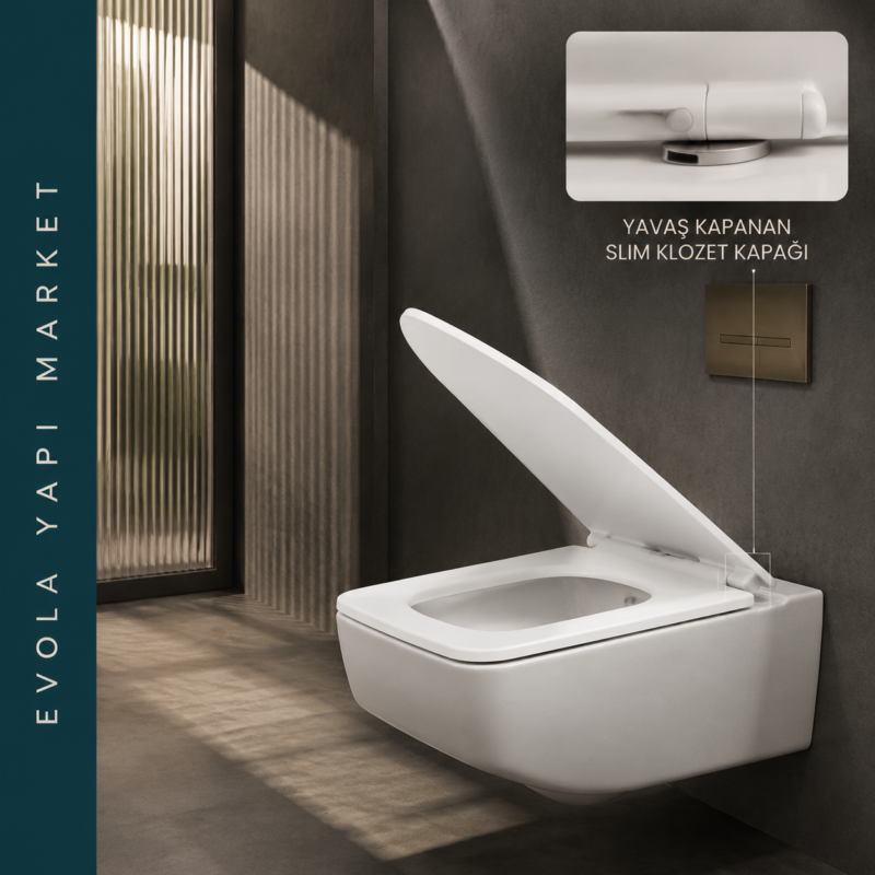Kare Slim banyo ürünü - Evola Yapı Market Çorlu