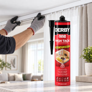 korniş yapıştırıcısı derby görseli Derby One High Tack Korniş ve Montaj Yapıştırıcısı 290 ml