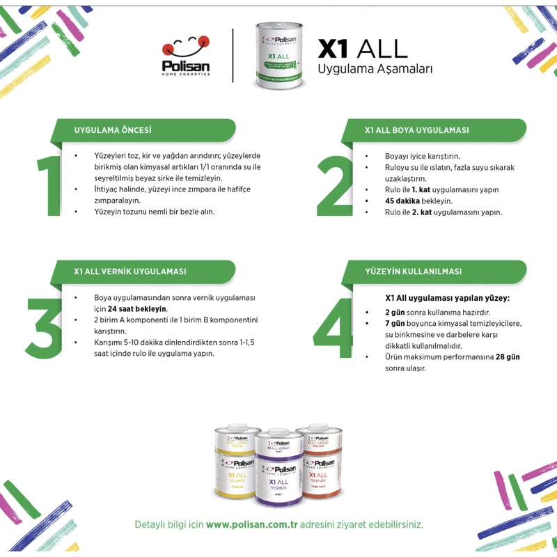 Polisan X1 ALL Parlak Vernik 0,60 kg