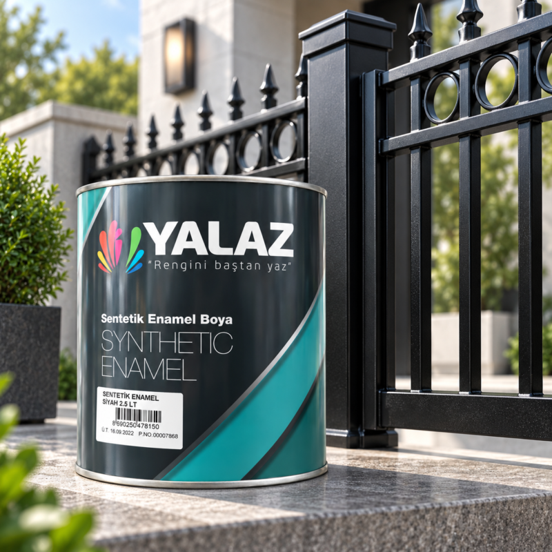 Yalaz Sentetik Enamel Boya Siyah 2,5 L