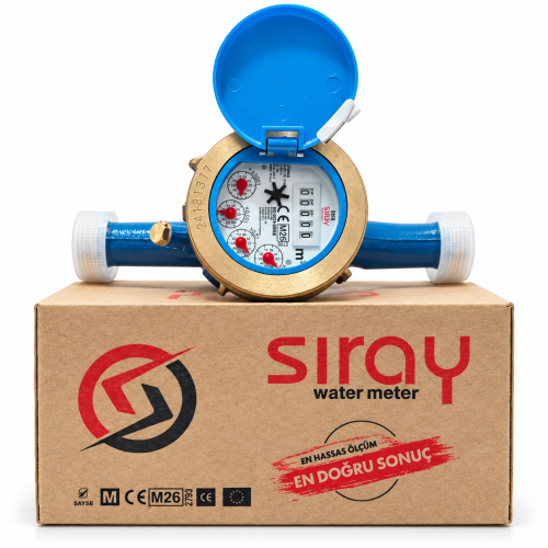 SIRAY R160 3/4 PİRİNÇ GÖVDELİ SU SAYACI