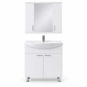 Ekstra 80 cm banyo dolabı takımı Evola Yapı Çorlu Ekstra 80 cm Banyo Dolabı Takımı – Klasik Tasarım