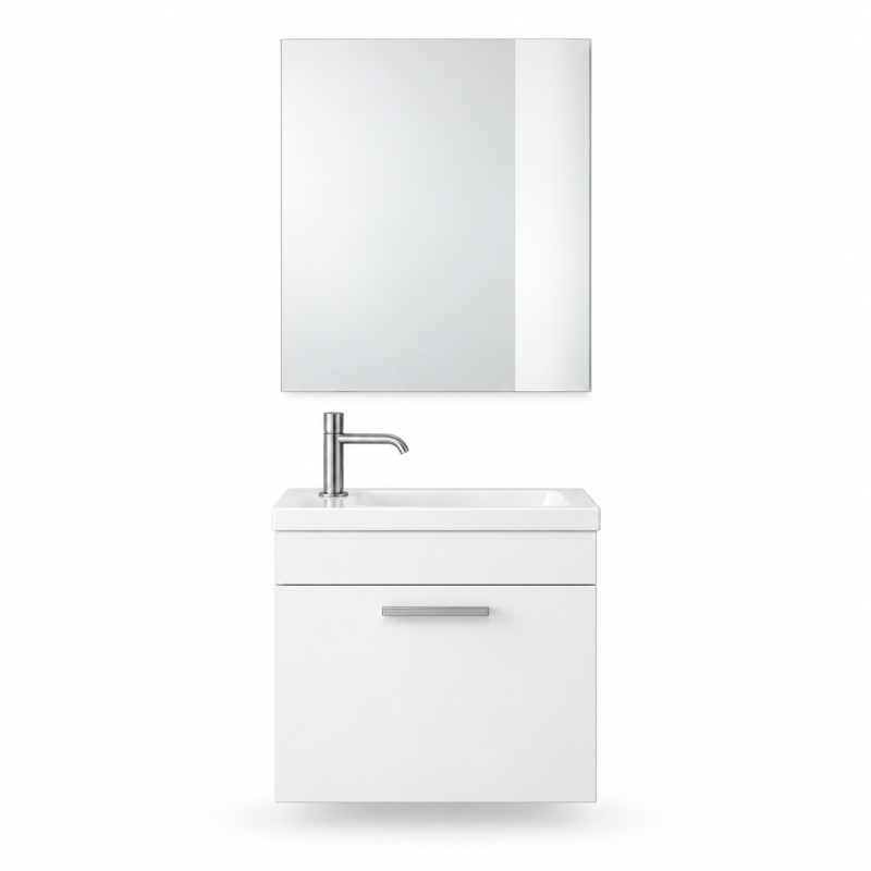 Tera 45 cm beyaz banyo dolabı takımı