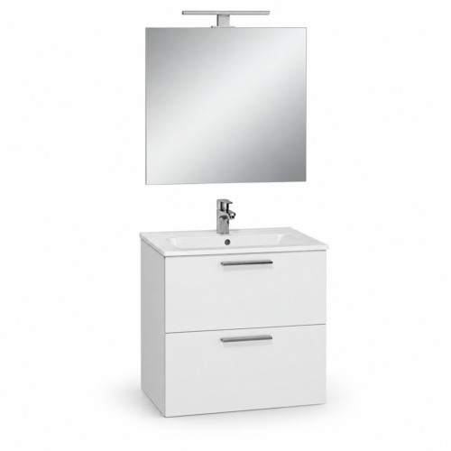 VitrA Mia 75021 Banyo Dolabı Seti, Çekmeceli, 60 cm, Parlak Beyaz VitrA Mia 75021 60 cm çekmeceli parlak beyaz banyo dolabı seti