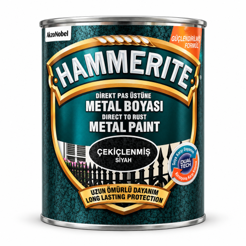 HAMMERİTE DİREKT PAS ÜSTÜ ÇEKİÇLENMİŞ METAL BOYASI 0,75 L