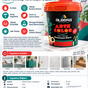 Albera Artecolor Hibrit Teknoloji Renovasyon Boyası 0,75 L – Renk Seçenekli
