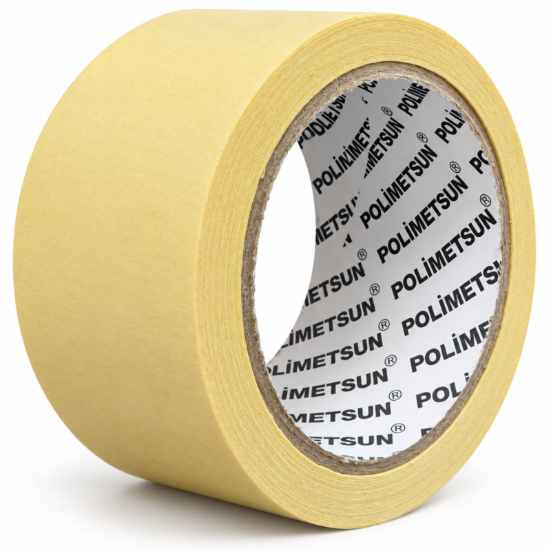 48 mm genişliğinde 25 metre kağıt boyacı maskeleme bandı